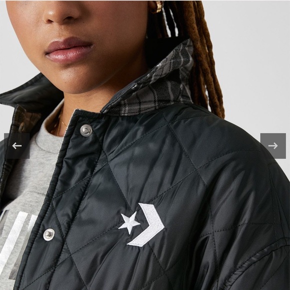 Converse reversible Black Plaid Jacket - Picture 4 of 10